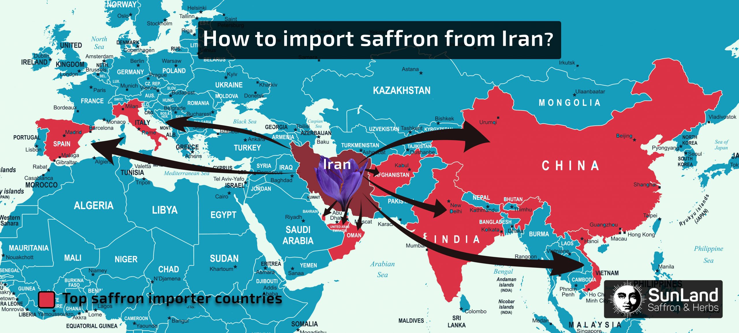 how to import saffron from iran?
