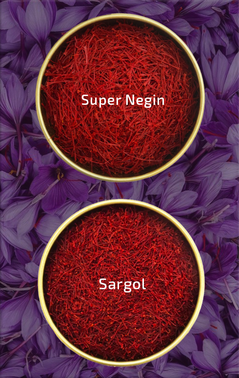 Super Negin and Sargol Iranian saffron