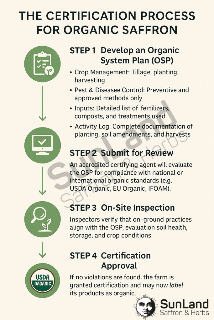Saffron Process Organic Saffron: 5 Key Parameters That Define Certified Quality